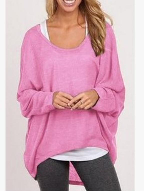 Loose Long Sleeves Irregular Pullover Sweater Top - MeetYoursFashion - 11