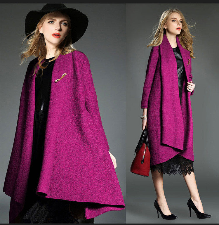 Drape Cardigan Asymmetric Solid Coat - Meet Yours Fashion - 7