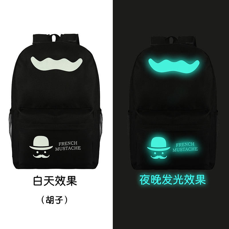 Noctilucent Canvas Chic Backpack Black School Bag - Meet Yours Fashion - 6