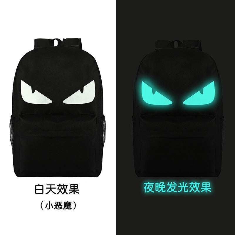 Noctilucent Canvas Chic Backpack Black School Bag - Meet Yours Fashion - 1