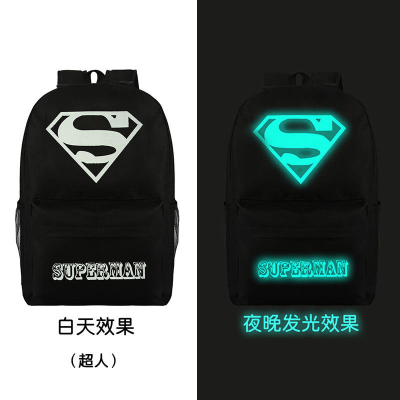 Noctilucent Canvas Chic Backpack Black School Bag - Meet Yours Fashion - 8