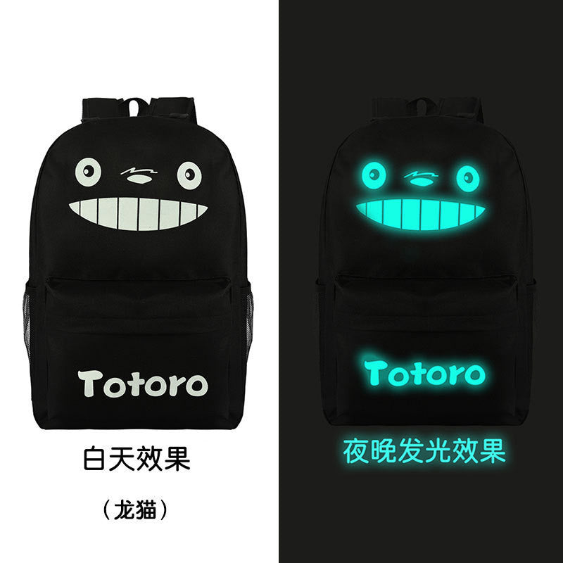 Noctilucent Canvas Chic Backpack Black School Bag - Meet Yours Fashion - 9