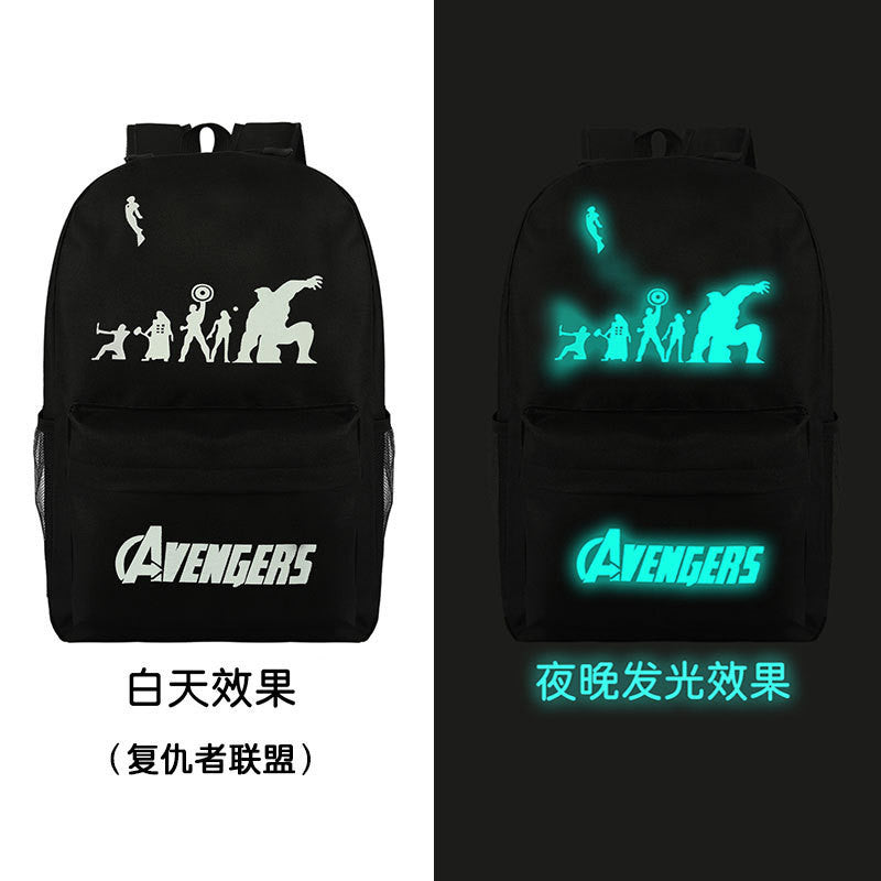 Noctilucent Canvas Chic Backpack Black School Bag - Meet Yours Fashion - 13