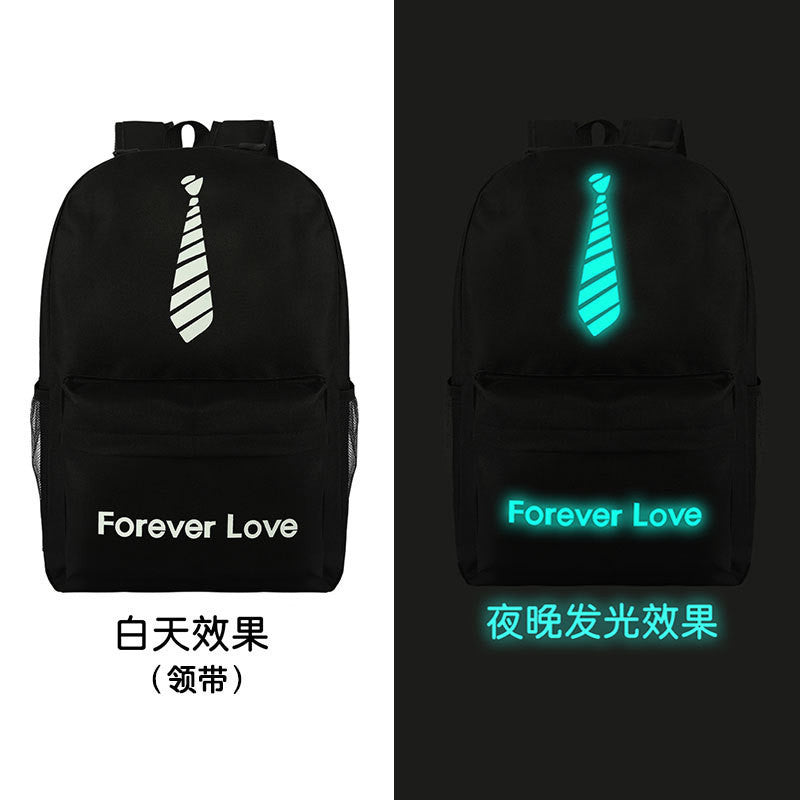 Noctilucent Canvas Chic Backpack Black School Bag - Meet Yours Fashion - 15