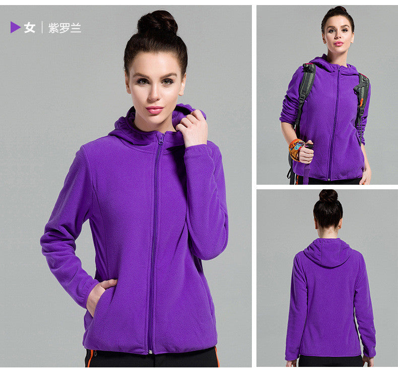 Outdoors Windproof Hooded Pure Color Cardigan Hoodie - Meet Yours Fashion - 2
