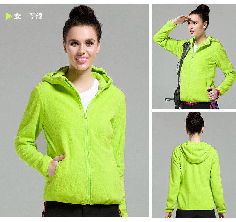 Outdoors Windproof Hooded Pure Color Cardigan Hoodie - Meet Yours Fashion - 9