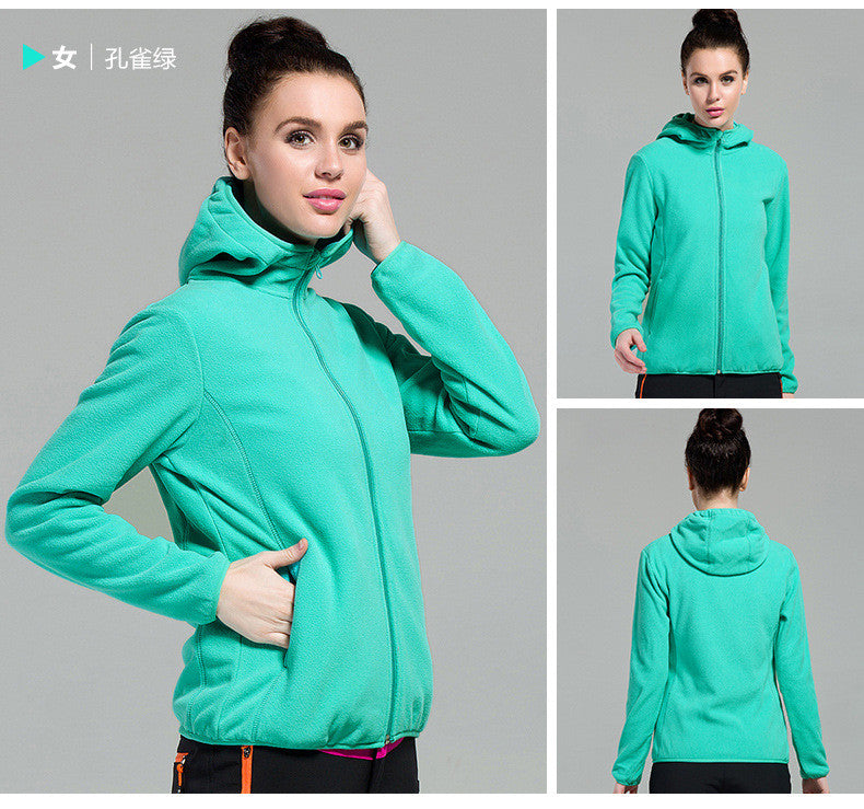 Outdoors Windproof Hooded Pure Color Cardigan Hoodie - Meet Yours Fashion - 5
