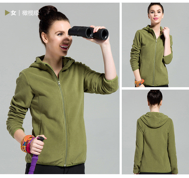 Outdoors Windproof Hooded Pure Color Cardigan Hoodie - Meet Yours Fashion - 10