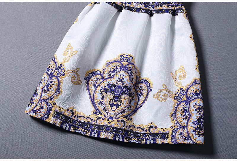 Elegant Vintage Flower Print Sleeveless Mini Tank Dress - MeetYoursFashion - 10