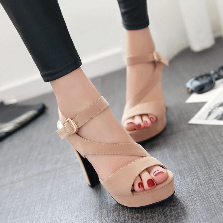 Fashion High Heels Suede Platform Prom Party Sandals - MeetYoursFashion - 3