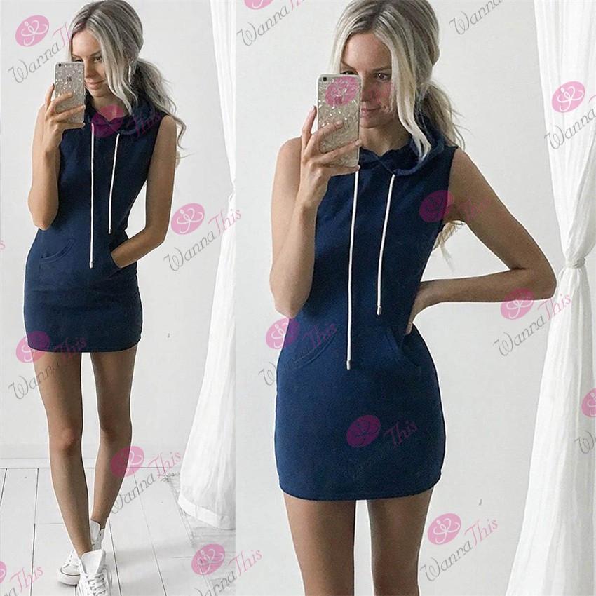 Sleeveless Bodycon Scoop Casual Short Cap Dress - Meet Yours Fashion - 6