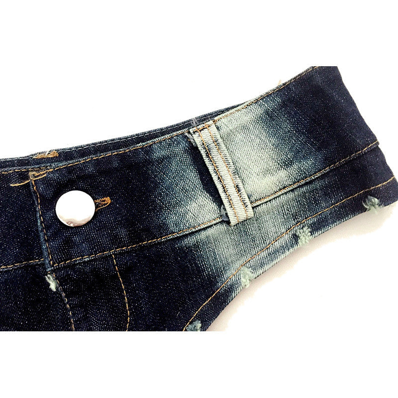 Low Waist Buttons Women's Denim Shorts