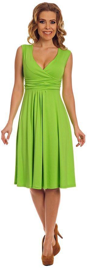 Fashion Candy Color Empire V-neck Knee-length Dress - Meet Yours Fashion - 8