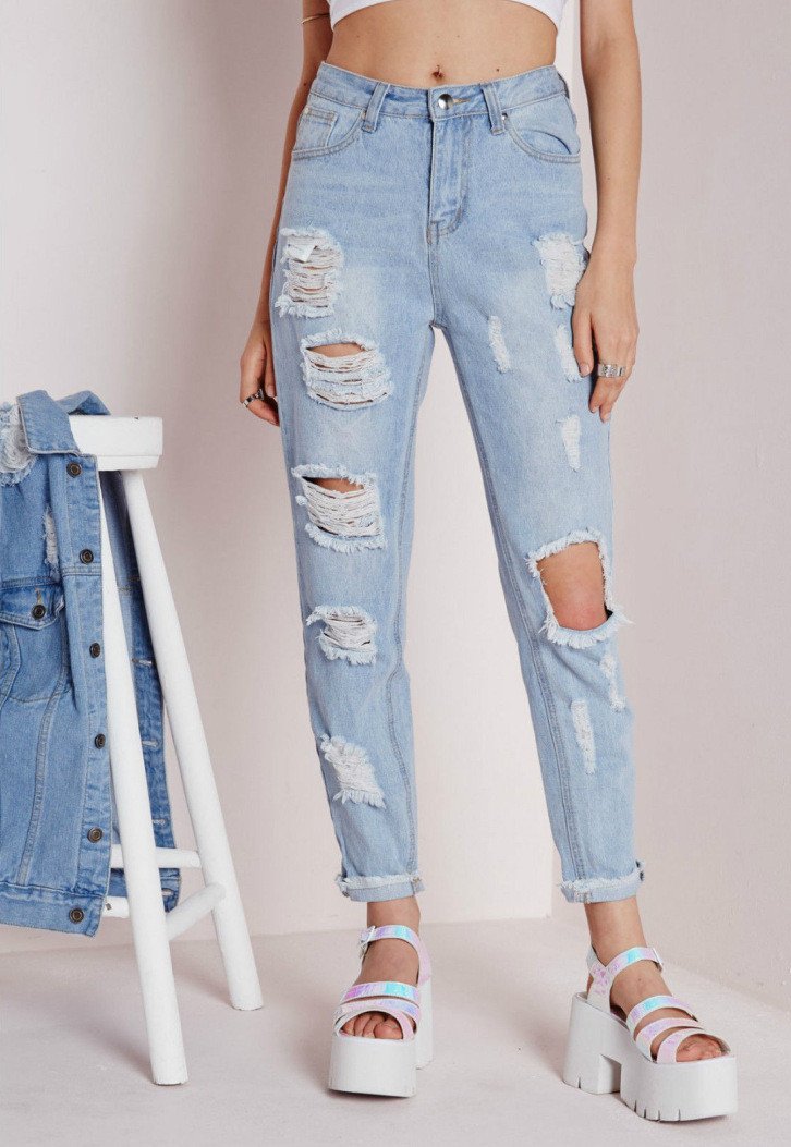 Sexy Cut Out Straight Beggar Jeans - Meet Yours Fashion - 3