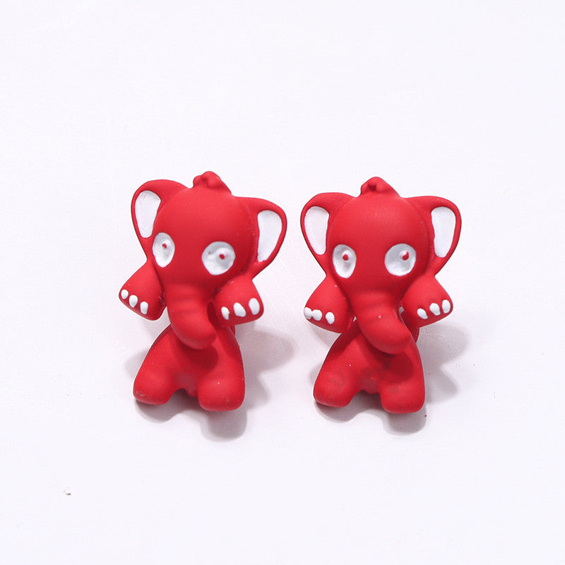3D Cartoon Animals Through Stud Earrings