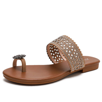 Bohemian seaside Roman diamond sandals