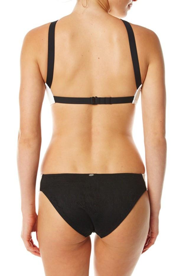 Spaghetti Strap Patchwork Low Waist Triangle Bikini Set Swimwear - Meet Yours Fashion - 4