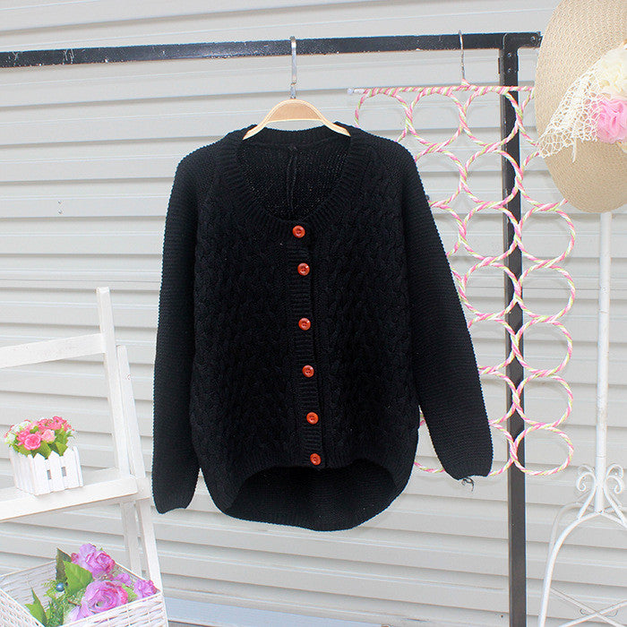 Cardigan Pure Color Elbow Patch Knit Sweater - Meet Yours Fashion - 3