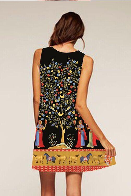 Fashion Digital Print Sleeveless Dress - Meet Yours Fashion - 11