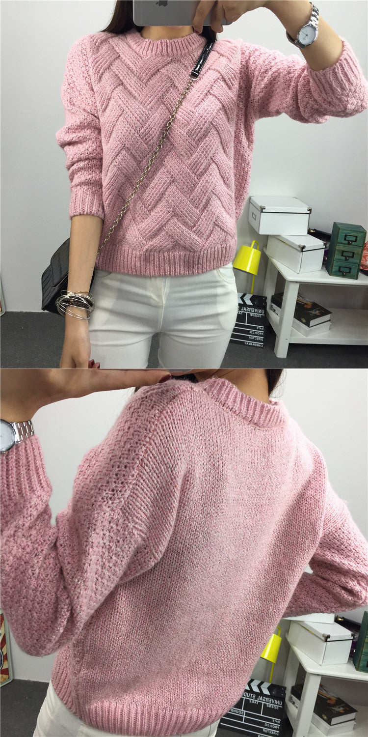 Dropped Shoulder Scoop 3/4 Sleeves Solid Pullover Sweater - Meet Yours Fashion - 3