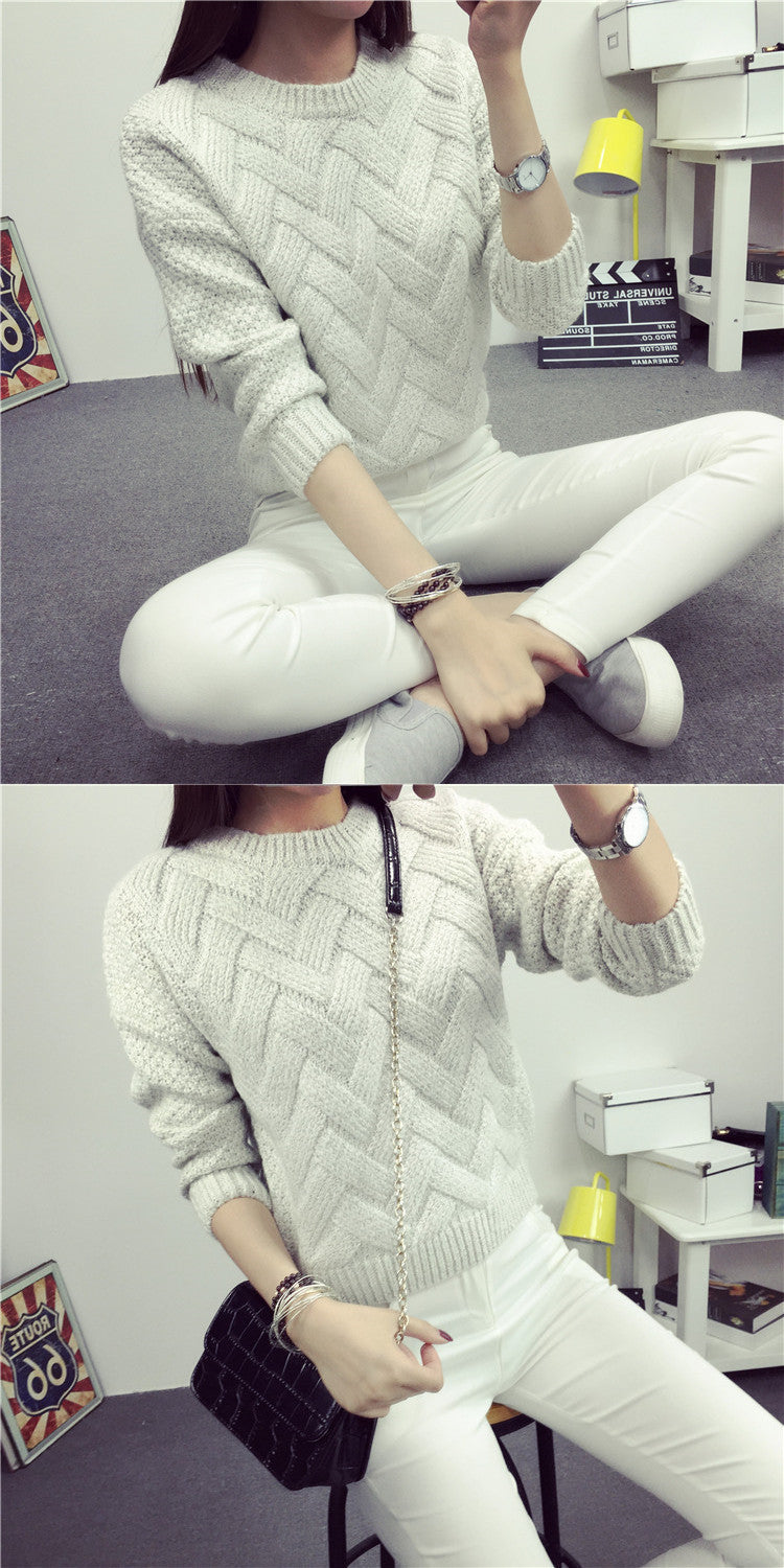 Dropped Shoulder Scoop 3/4 Sleeves Solid Pullover Sweater - Meet Yours Fashion - 6
