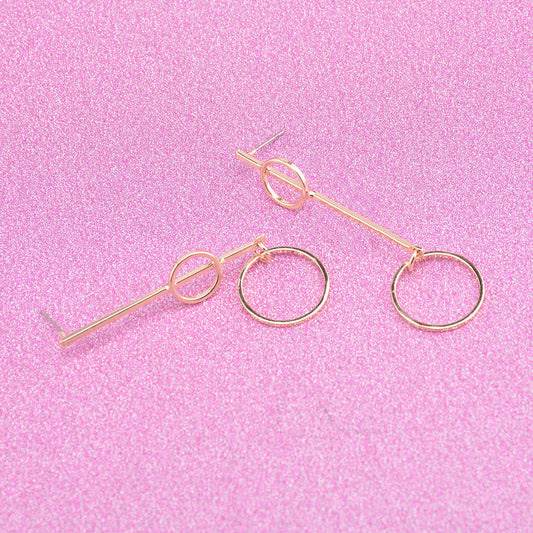 Chic Double Circle Tassels Earrings
