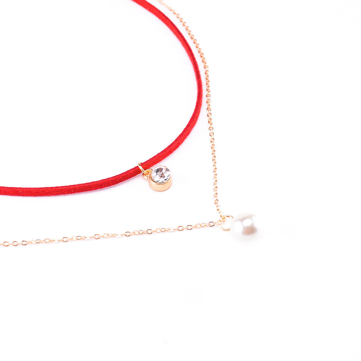 Colorful Lint Pearl Multilayer Necklace