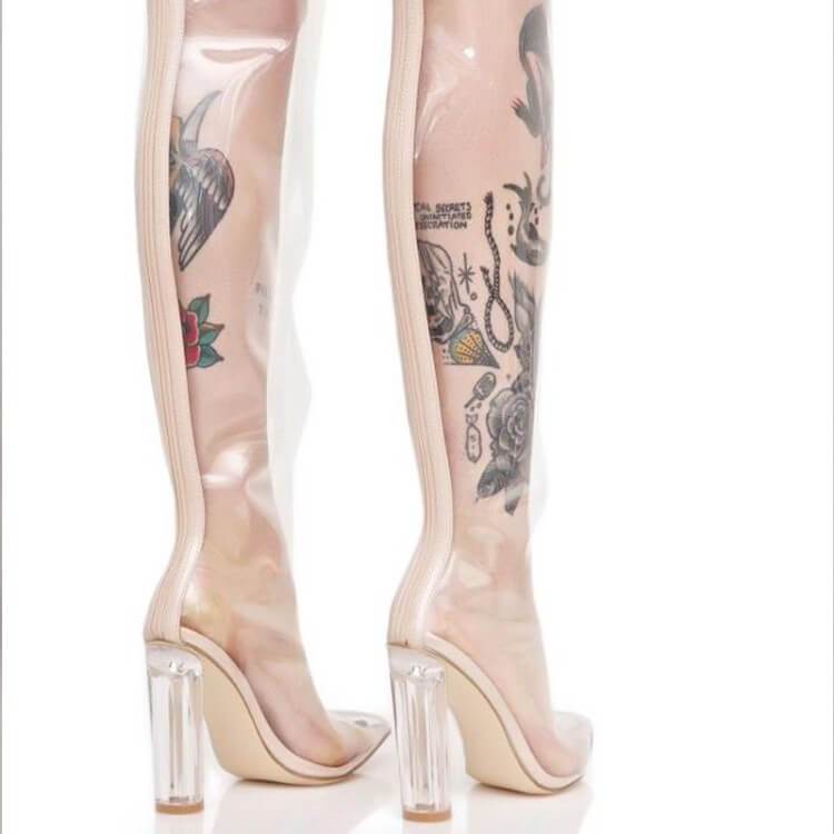 High Heel Transparent Over Knee Boots