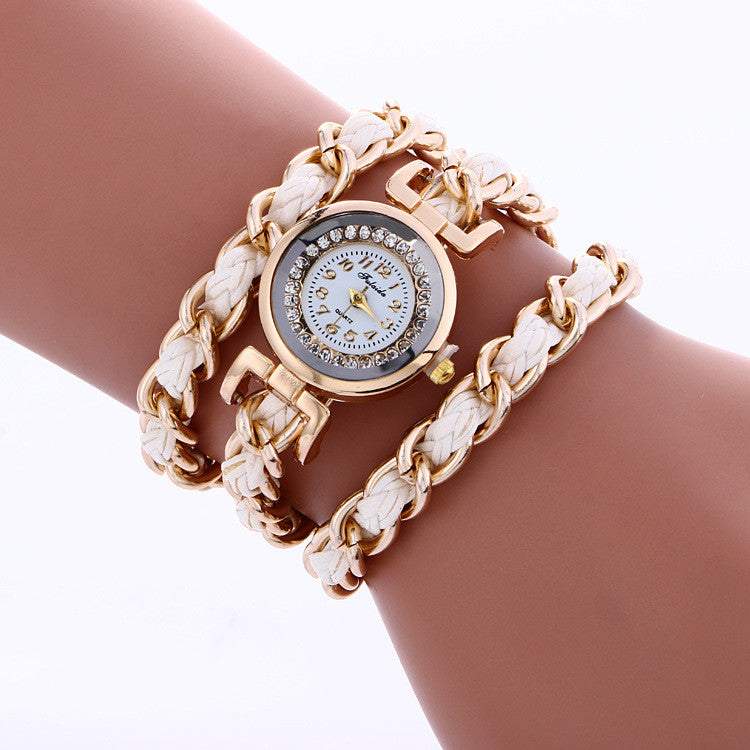 Bohemia Style Woven Alloy Chain Watch