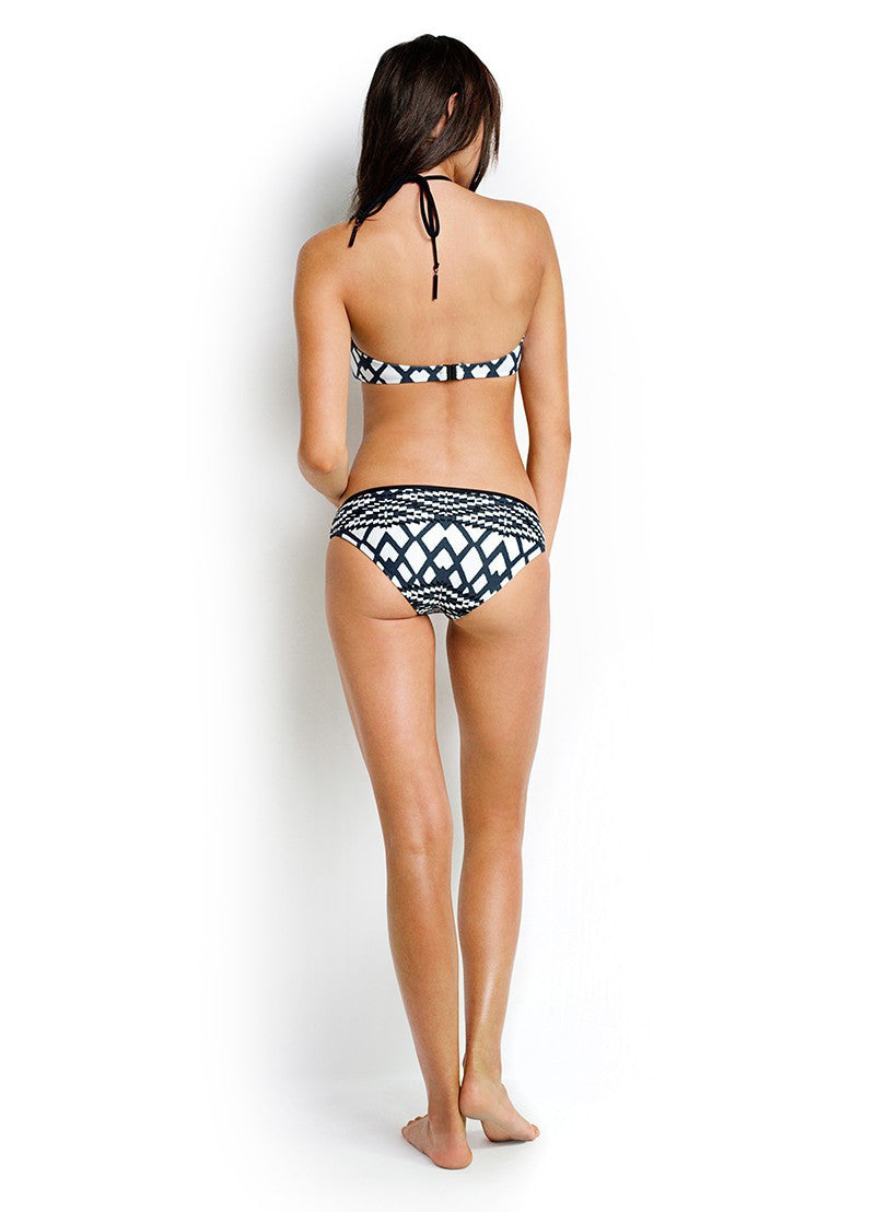 Geometric Print Halter Two Pieces Swimwear Bikini