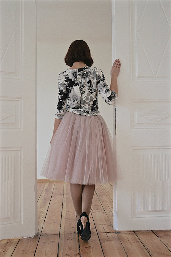 Fashion Multi-layer Pure Color A-line Tulle Skirt