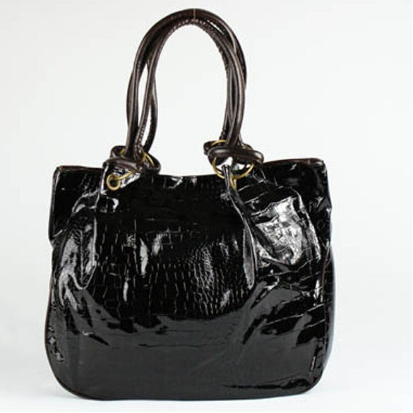 Girls' Leather Tote Handbag Big Shoulder Bag