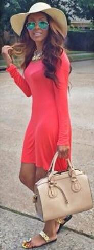 Red Scoop High Waist Long Sleeve Irregular Short Dress