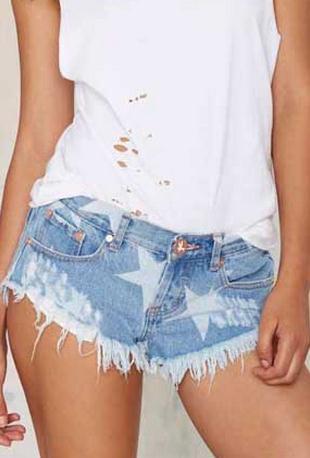 Frayed Rough Edges Ripped High Waist Slim Shorts - Meet Yours Fashion - 2