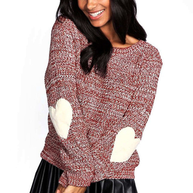 Scoop Long Sleeves Print Regular Sweater