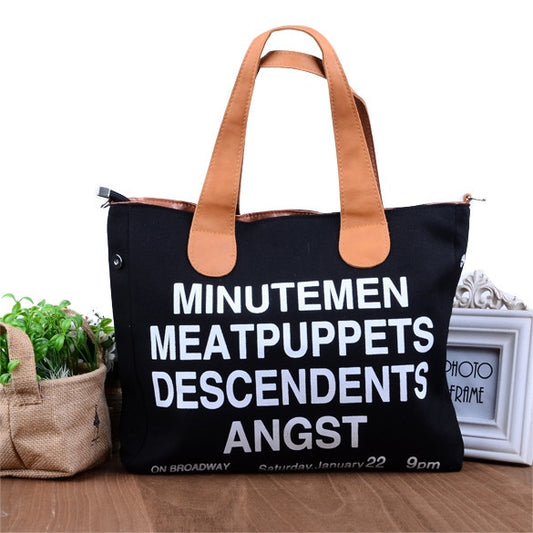 Man/Women's Classical Canvas Casual Cross Shoulder Hand Bag Tote Purse - Meet Yours Fashion - 2