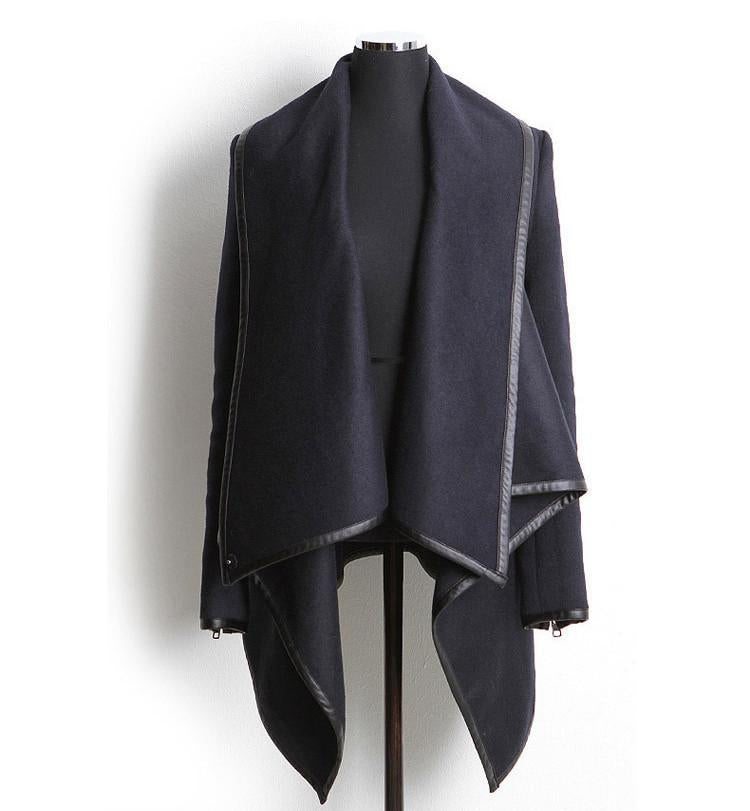 Long Irregular Thickening Woolen Overcoat - Meet Yours Fashion - 15