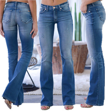 Flare High Waist  Jeans Slim-Fit Pants