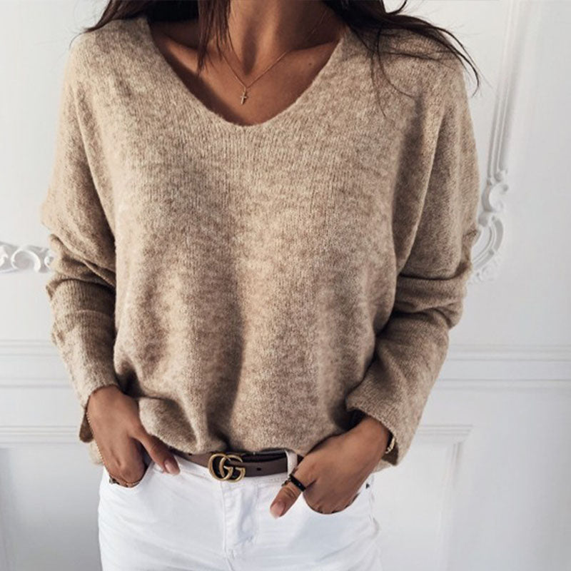 V Neck Thin Knitted Top