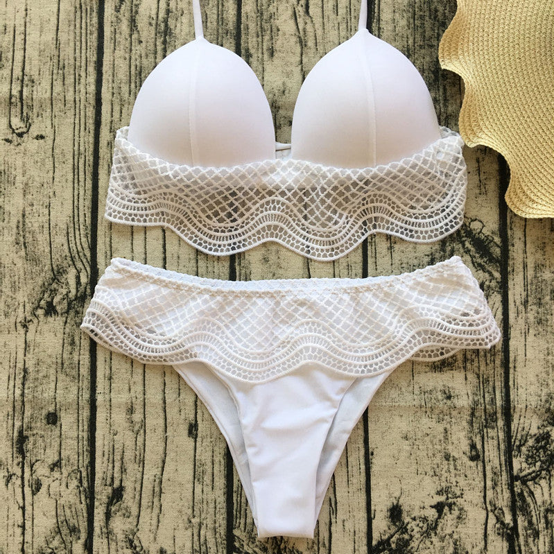 Sling Lace Strappy Two Pieces Bikini