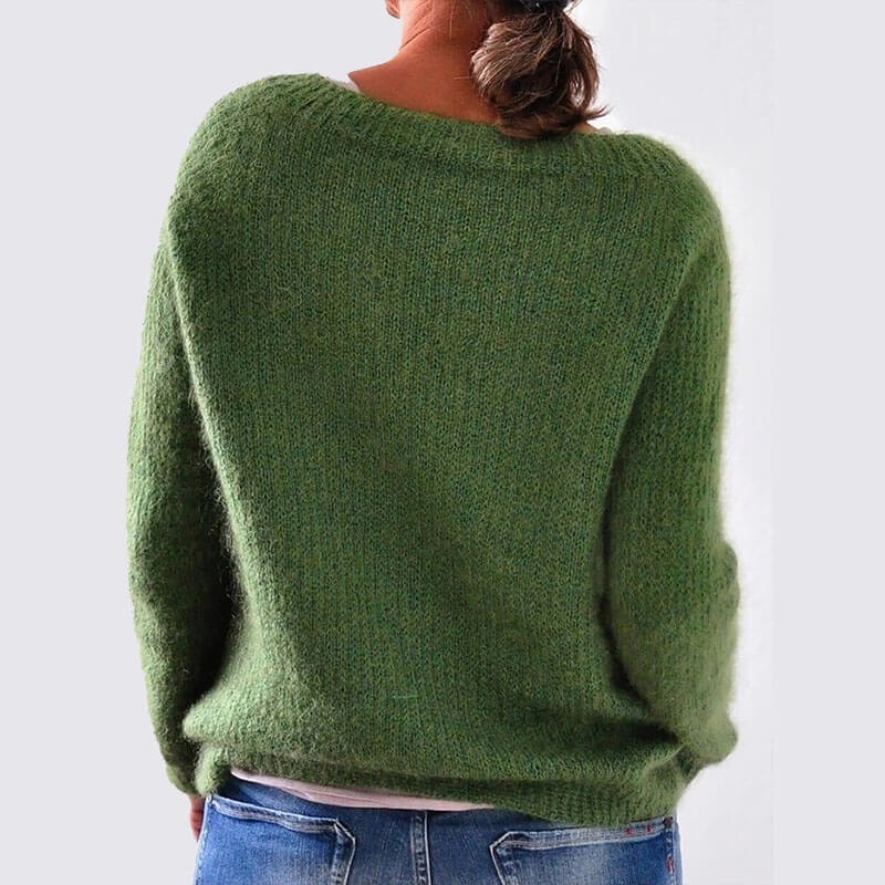 Soild Thick Warm Crochet Sweater