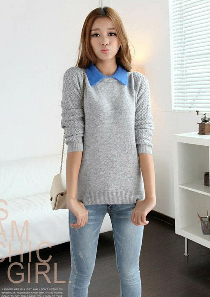 False Two Pieces Pullover Sweater - MeetYoursFashion - 2