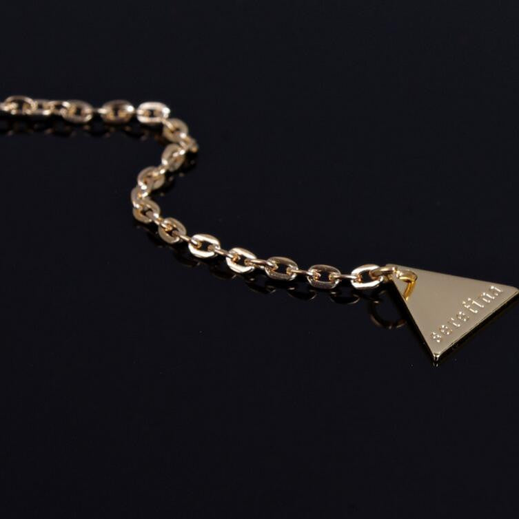 Personality Geometry Triangle Tassel Necklace