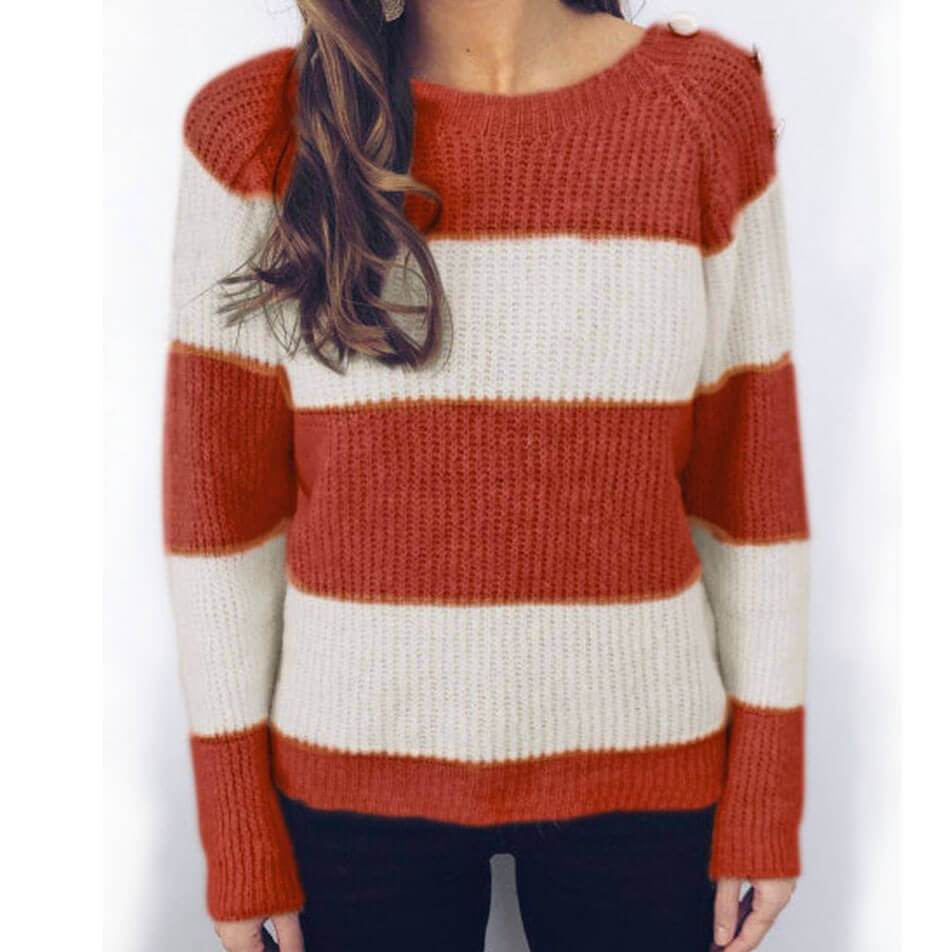 Crewneck Colorblock Knit Sweater
