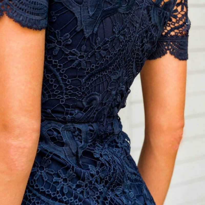 Tight Hollow Out Lace Dress