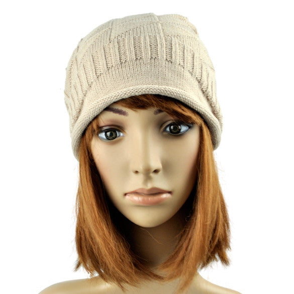 Unisex Wool Winter Crochet Knit Beanie Skullcap Hat