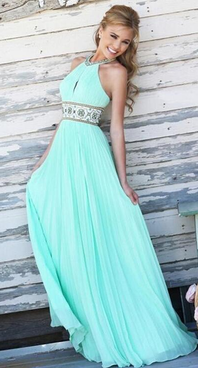 Halter High-waist Backless Pleated Long Party Dress - Meet Yours Fashion - 2