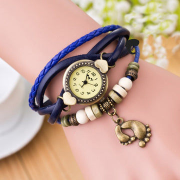 Punk Style Foot Decorate Multilayer Watch