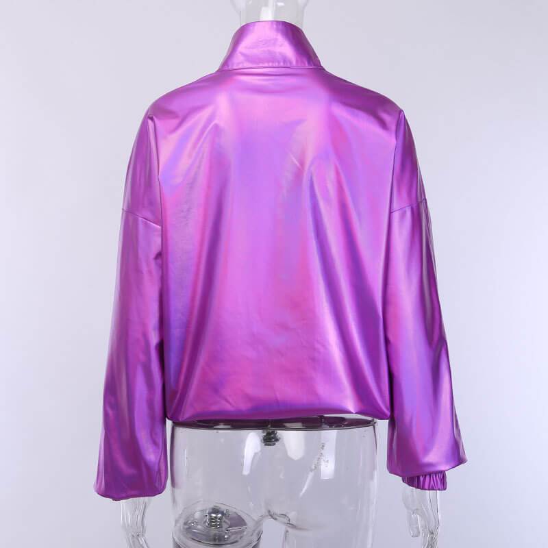 Reflective Stand Collar Jacket