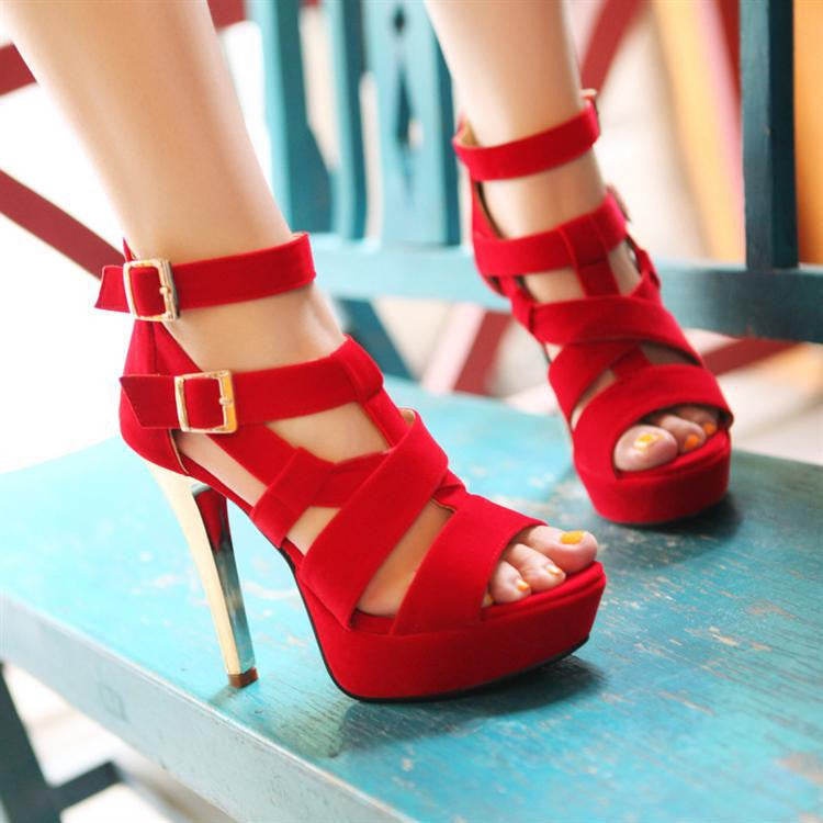 Sexy Ankle Wrap Open Toe Platform High Heel Sandals - MeetYoursFashion - 3